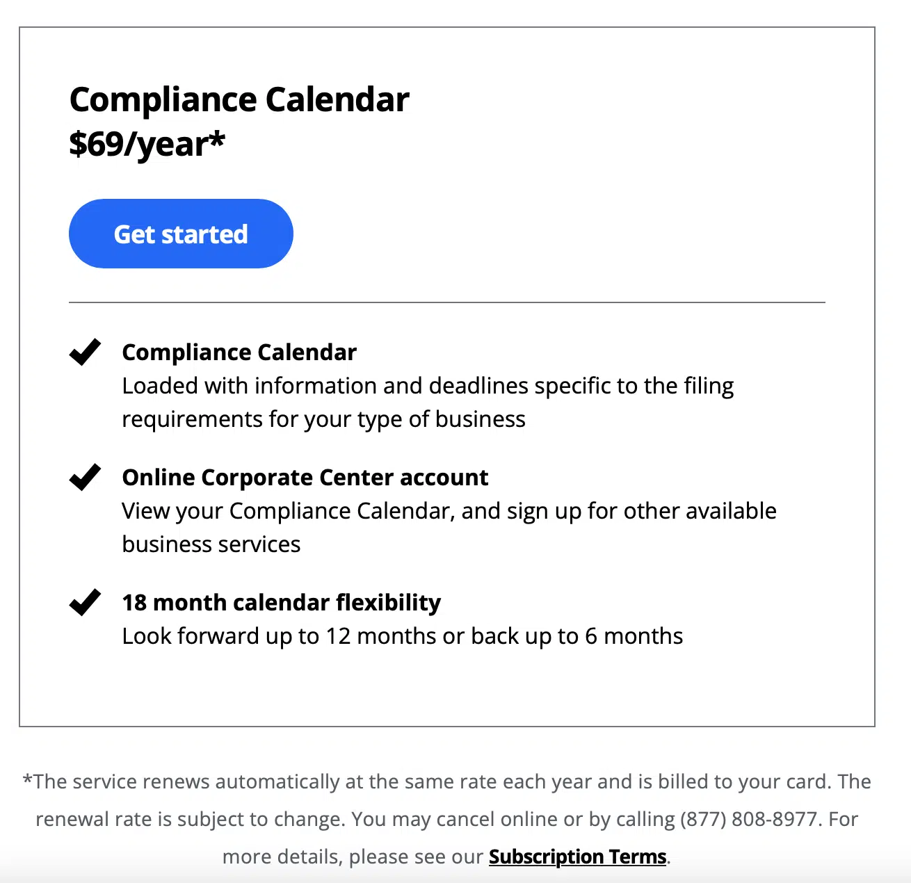 Legalzoom Compliance Calendar Pricing